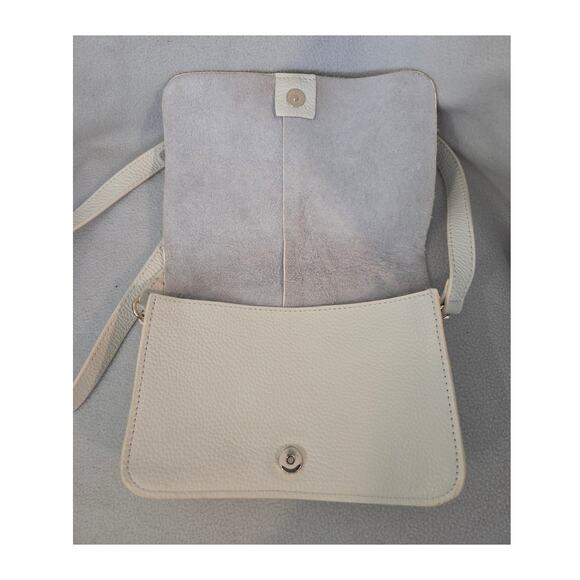 BTB Los Angeles White Suede Leather Crossbody PURSE Y2K Small - Picture 3 of 11